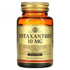 Solgar, Астаксантин, 10 мг, 30 мягких желатиновых капсул в Москве - eco-herb.ru | фото