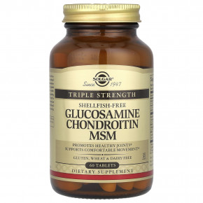 Solgar, Глюкозамин хондроитин МСМ, тройная сила, 60 таблеток (Товар снят с продажи) в Москве - eco-herb.ru | фото