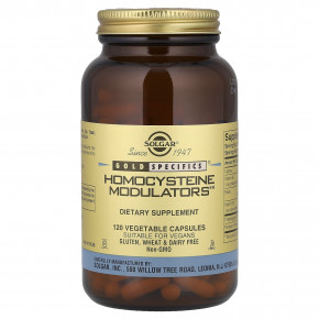 Solgar, Gold Specials®, Homocysteine Modulators®, 120 вегетарианских капсул - описание | фото