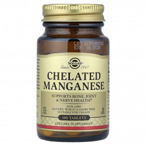 Solgar, хелатный марганец, 100 таблеток (8 мг в 1 таблетке) в Москве - eco-herb.ru | фото