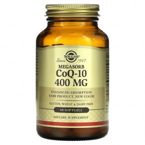 Solgar, Мегасорб с CoQ-10, 400 мг, 60 мягких желатиновых капсул в Москве - eco-herb.ru | фото