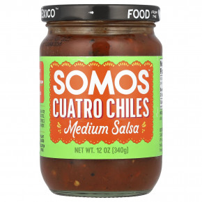 Somos, Cuatro Chiles Salsa, средняя, 340 г (12 унций) - описание | фото