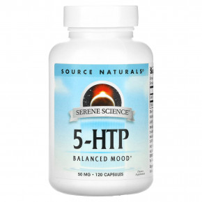 Source Naturals, 5-HTP, 50 мг, 120 капсул в Москве - eco-herb.ru | фото