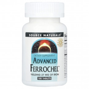 Source Naturals, Advanced Ferrochel™, 180 таблеток - описание | фото