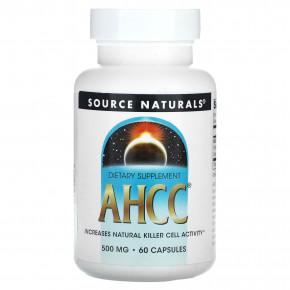 Source Naturals, AHCC, 500 мг, 60 капсул - описание | фото