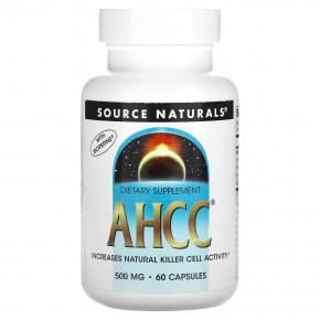 Source Naturals, AHCC с Bioperine, 60 капсул - описание | фото