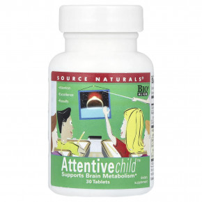 Source Naturals, Attentive Child ™, 30 таблеток - описание