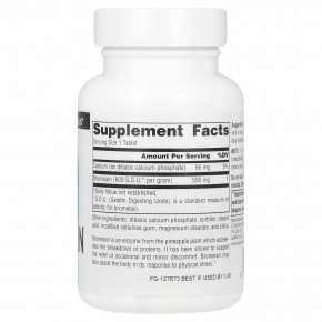 Source Naturals, бромелаин 600 GDU/г, 60 таблеток в Москве - eco-herb.ru | фото