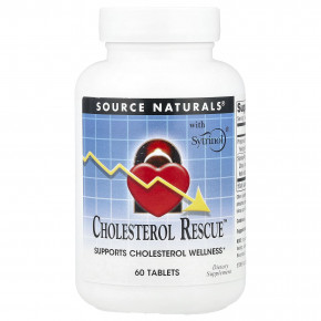 Source Naturals, Cholesterol Rescue™, добавка для поддержки уровня холестерина, 60 таблеток - описание | фото