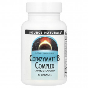 Source Naturals, Coenzymate™, комплекс витаминов группы B, апельсиновый вкус, 60 пастилок - описание | фото