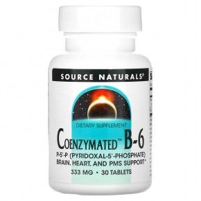 Source Naturals, ферментированный витамин B6, 333 мг, 30 таблеток - описание