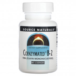 Source Naturals, Coenzymated, витамин B2, 18 мг, 60 пастилок - описание | фото