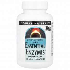 Source Naturals, Daily Essential Enzymes®, 500 мг, 120 капсул в Москве - eco-herb.ru | фото