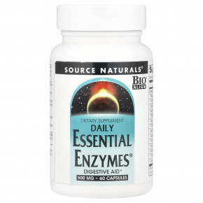 Source Naturals, Daily Essential Enzymes®, 500 мг, 60 капсул в Москве - eco-herb.ru | фото