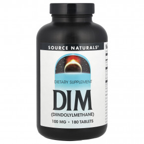 Source Naturals, DIM, 100 мг, 180 таблеток - описание