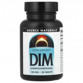 Source Naturals, DIM, 100 мг, 30 таблеток - описание | фото