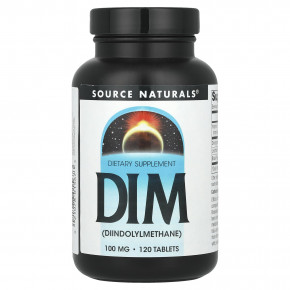 Source Naturals, DIM, 100 мг, 120 таблеток - описание