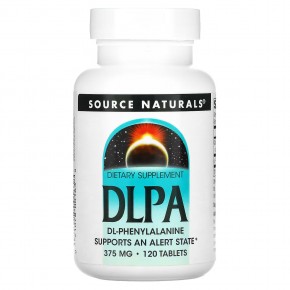 Source Naturals, DLPA, 375 мг, 120 таблеток - описание