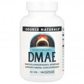 Source Naturals, ДМАЭ, 351 мг, 100 капсул - описание