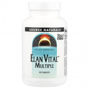 Source Naturals, Elan Vital ™ Multiple, 90 таблеток - описание | фото
