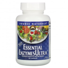 Source Naturals, Essential Enzymes Ultra, 90 капсул - описание