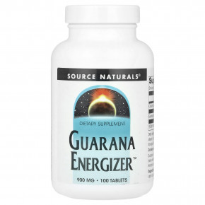 Source Naturals, Guarana Energizer ™, 900 мг, 100 таблеток в Москве - eco-herb.ru | фото