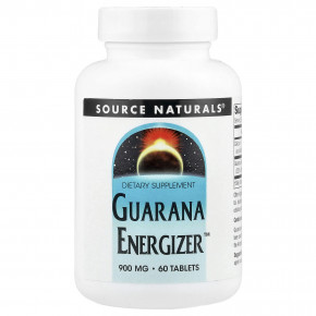 Source Naturals, Guarana Energizer™, 60 таблеток - описание | фото