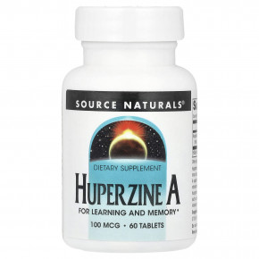 Source Naturals, Гуперзин A, 100 мкг, 60 таблеток - описание