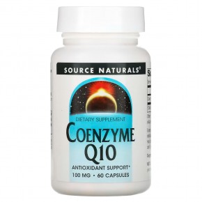 Source Naturals, коэнзим Q10, 100 мг, 60 капсул - описание