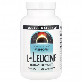 Source Naturals, L-лейцин в свободной форме, 1500 мг, 120 капсул (500 мг в каждой капсуле) в Москве - eco-herb.ru | фото