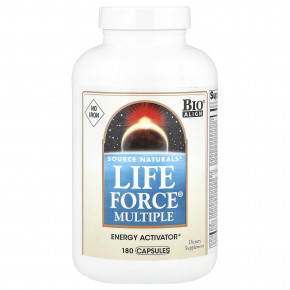 Source Naturals, Life Force® Multiple, без железа, 180 капсул - описание | фото