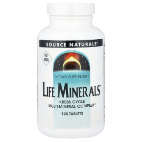 Source Naturals, Life Minerals™, без железа, 120 таблеток - описание | фото