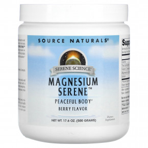 Source Naturals, Magnesium Serene, со вкусом ягод, 17,6 унции (500 г) в Москве - eco-herb.ru | фото