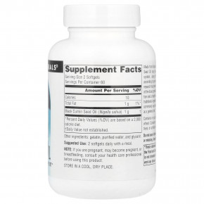 Source Naturals, масло чёрного тмина, 120 капсул (500 мг в 1 капсуле) в Москве - eco-herb.ru | фото