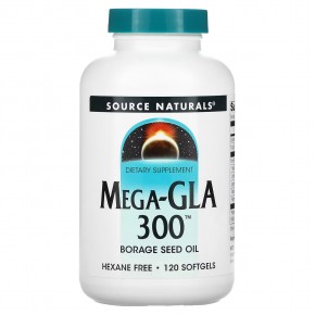 Source Naturals, Mega-GLA 300, 120 мягких таблеток - описание