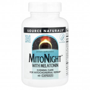 Source Naturals, MitoNight™ с мелатонином, 60 капсул - описание