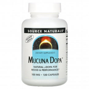 Source Naturals, Mucuna Dopa, 100 мг, 120 капсул - описание | фото