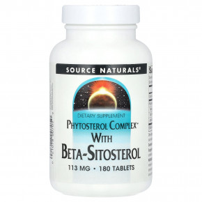 Source Naturals, Phytosterol Complex™ с бета-ситостеролом, 180 таблеток (113 мг в 1 таблетке) - описание | фото