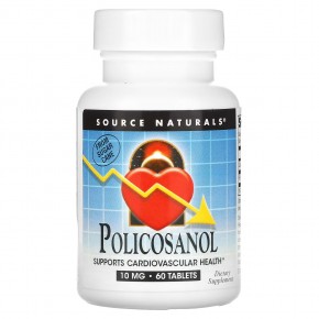 Source Naturals, поликосанол, 10 мг, 60 таблеток - описание