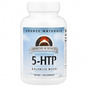 Source Naturals, Serene Science®, 5-HTP, 100 мг, 120 капсул - описание