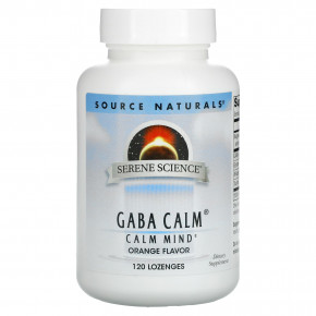 Source Naturals, Serene Science®, ГАМК Calm®, апельсин, 120 пастилок - описание