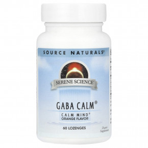 Source Naturals, Serene Science®, ГАМК Calm®, апельсин, 60 пастилок - описание | фото