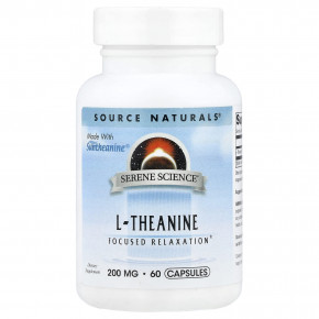 Source Naturals, Serene Science®, L-теанин, 200 мг, 60 капсул в Москве - eco-herb.ru | изображение Source Naturals, Serene Science®, L-теанин, 200 мг, 60 капсул в Москве - eco-herb.ru | фото