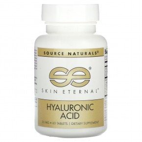 Source Naturals, Skin Eternal, гиалуроновая кислота, 50 мг, 60 таблеток - описание