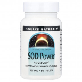 Source Naturals, SOD Power™, 250 мг, 60 таблеток в Москве - eco-herb.ru | изображение Source Naturals, SOD Power™, 250 мг, 60 таблеток в Москве - eco-herb.ru | фото