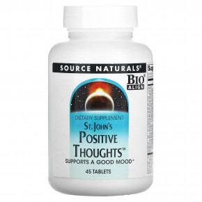 Source Naturals, St. John's Positive Thoughts, 45 таблеток - описание | фото