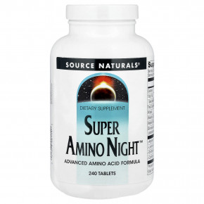 Source Naturals, Super Amino Night™, добавка с аминокислотами, 240 таблеток в Москве - eco-herb.ru | фото