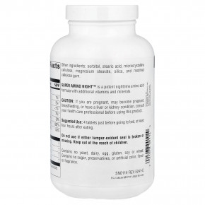 Source Naturals, Super Amino Night™, добавка с аминокислотами, 240 таблеток в Москве - eco-herb.ru | фото