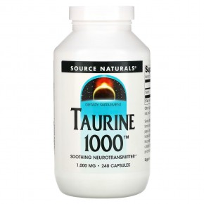 Source Naturals, Таурин, 1000 мг, 240 капсул в Москве - eco-herb.ru | фото
