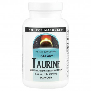 Source Naturals, таурин в порошке, 100 г (3,53 унции) - описание | фото